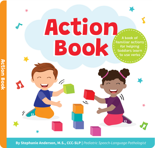 Action Book – Children’s Board Book for Learning Verbs for Toddlers Ages 1-4 | Written by a Speech Therapist